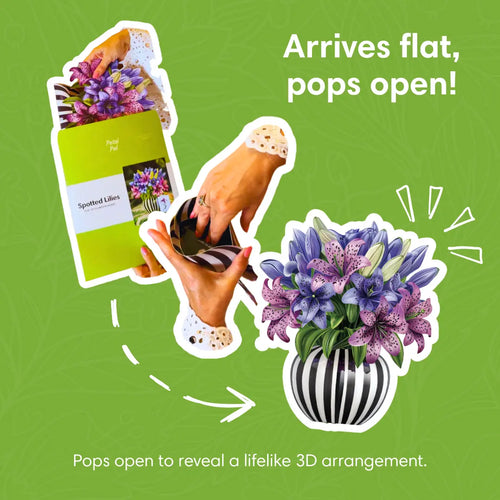 Spotted Lilies Pop-Up Bouquet